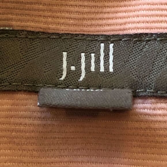 J. Jill Women's Peach Corduroy Button-Up Top - Picture 5 of 7